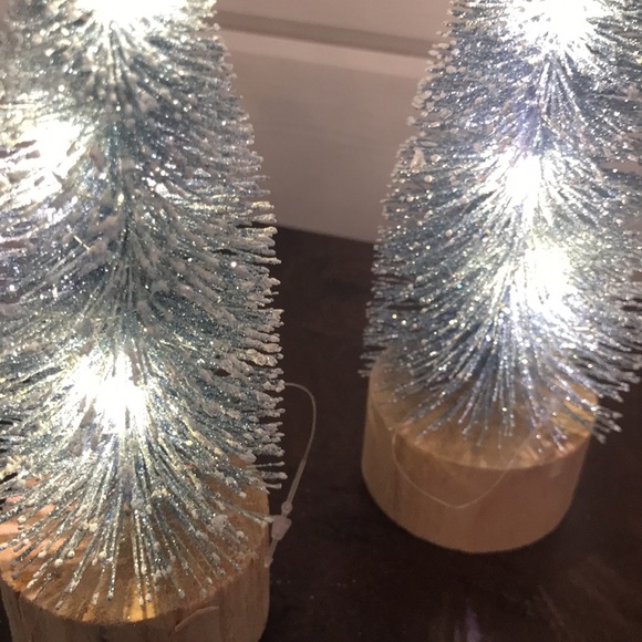 Set of 2 Lighted Bottle Brush Trees - Picture 4 of 8